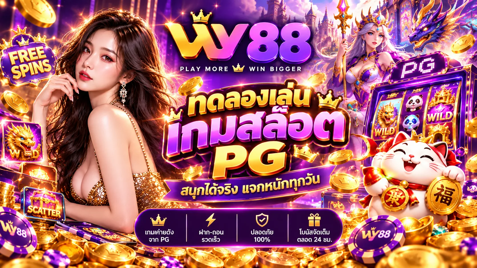 เริ่มต้นอย่างเข้าใจกับ ทดลองเล่นสล็อต PG ก่อนตัดสินใจเล่นจริง